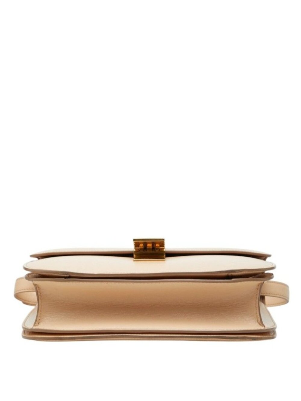 Celine Classic Box Crossbody Shoulder Bag Beige Leather - Picture 3 of 9